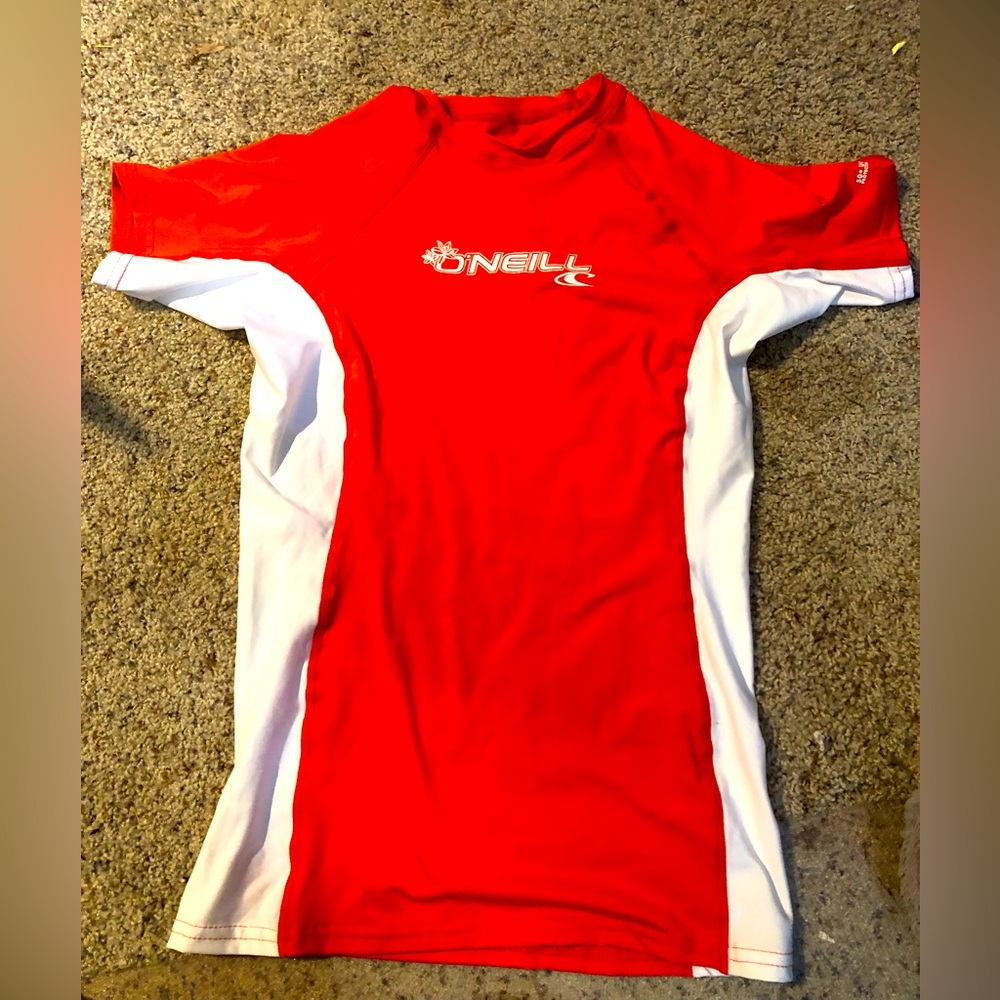 O’Neill short sleeved rashguard.